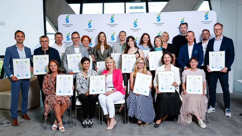Dobitniki certifikata Športu prijazno podjetje