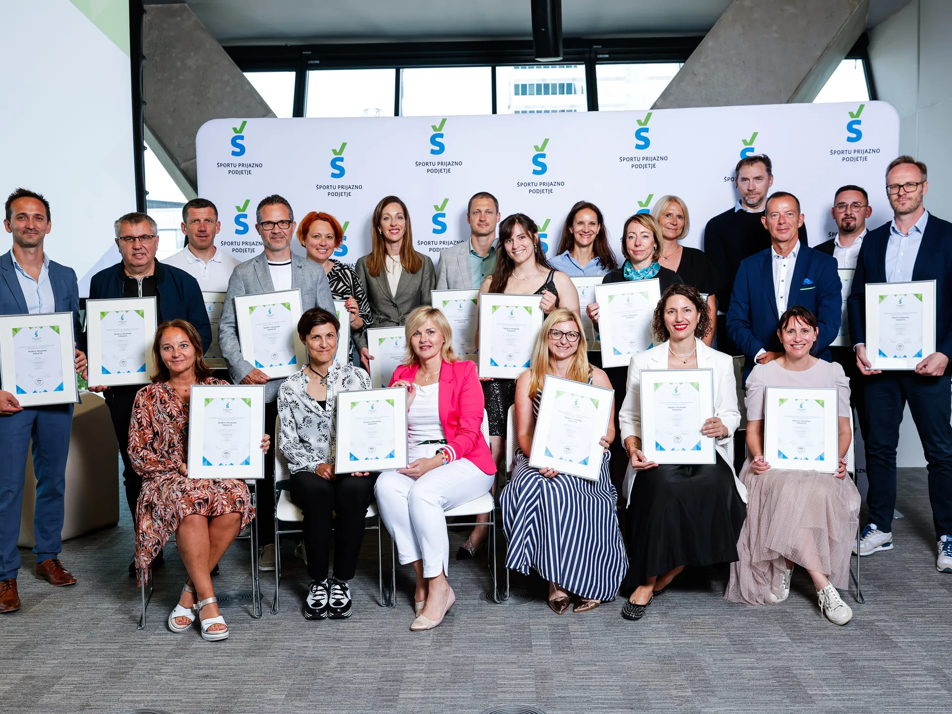 Dobitniki certifikata Športu prijazno podjetje