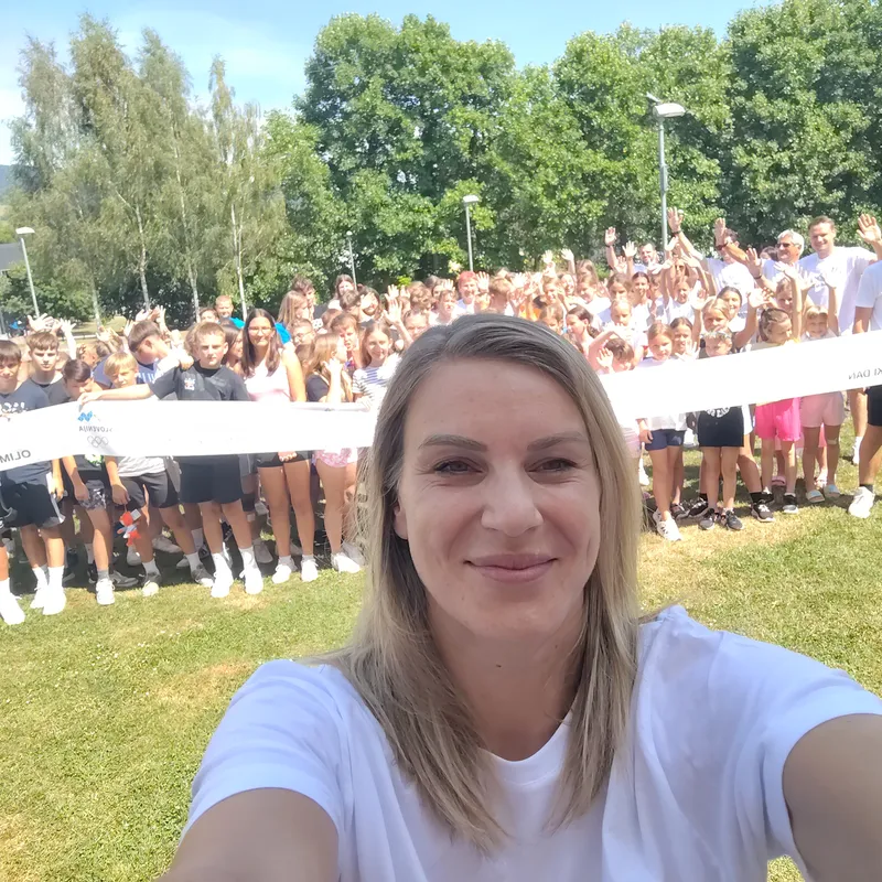 Barbara Lazovič na Olimpijskem dnevu