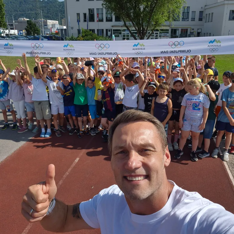 Luka Žvižej na Olimpijskem dnevu