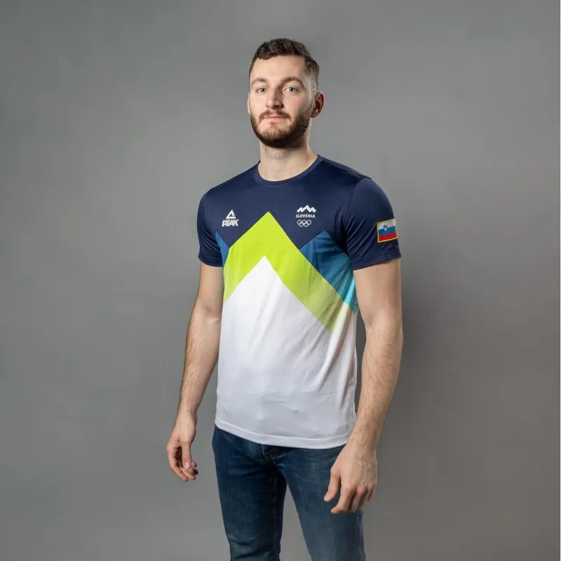 Moška majica Peak ZF64201, sestava: 91.7% bombaž, 8.3% elastan, vnacionalni barvi.